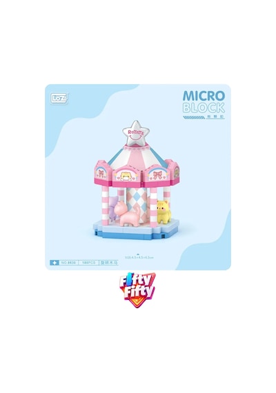 Loz Micro Block 4'lü Lunapark Seti 4 Farklı Model Dekoratif Oyuncak Yapım Seti Yapı Blok Seti