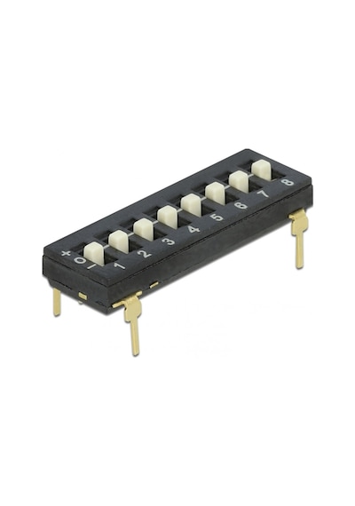 Tristate 8li Dip Switch 8 Pin Siyah Anahtar Açık Kapalı Seçim Adres Ayar + Off - Pull Up/Down