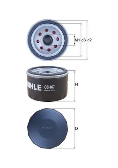 Mahle Oc467 Yag Filtresi 0005016715 00073500506 0021751070