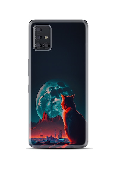Samsung Samsung Galaxy Uyumlu A31 Kılıf Boutique Baskılı Resimli Dalgın Kedi Pcode -074