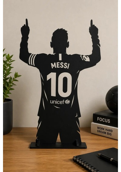 Messi Gamer Zone Tabela 3d Oyuncu Odası Dekoru Gaming Dekorasyon Masaüstü Gamer Biblo Oyun Odası Aksesuarı