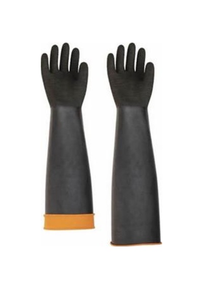 Asit Eldiveni Siyah Uzun Konç 45-60 Cm Boy Seçenekleriyle