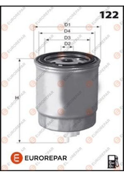 Yakıt Filtresi - Fiat Croma, Ducato, Punto, Talento, Strada, Marea, Palio, Tempra, Siena, 147, 155, 145 - Eurorepar-e148098