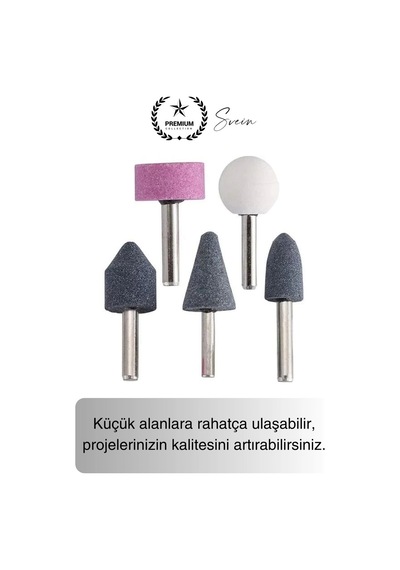 Premium 5 Parça Hobi Gravür Taşlama Ucu Mini Metal Ahşap Oyma Seti Parlatma Zımparalama Fırçalama