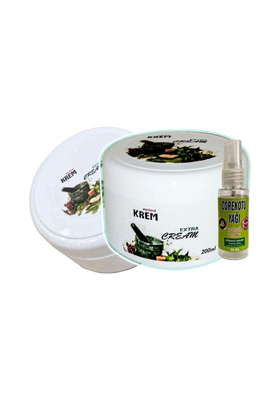 Süper Mucizevi Krem Rahatlatıcı Bakım Masaj Kremi 2x125 Ml+30 Ml Çörek Otu Yağı İle