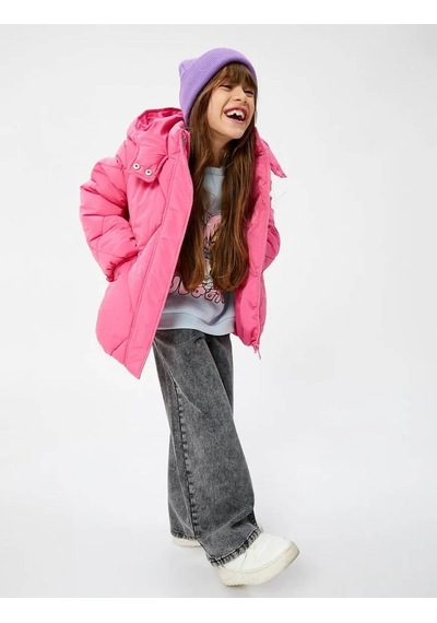 Koton Kız Çocuk Mont Pembe 4wkg00010aw 24ky59002010 Y5914 Pembe