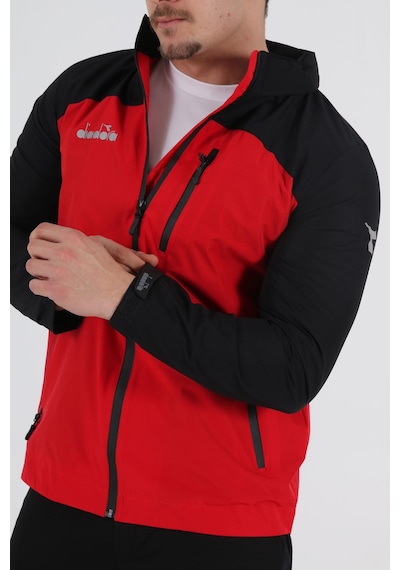 Diadora Elite Yağmurluk Kırmızı Siyah Kırmızı
