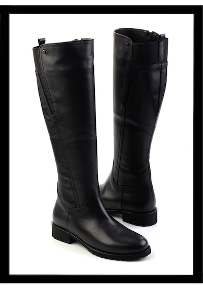 Bambi Siyah Leather Kadın Çizme K03750150503 Siyah