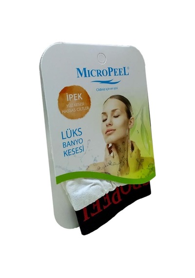 Micro Peel İpek Hassas Cilt İçin Yüz Kesesi Beyaz 8x10Cm