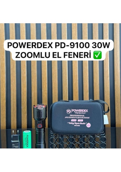 Powerdex Pd-9100 Zoomlu Şarjlı 30w Profesyonel Avcı Feneri
