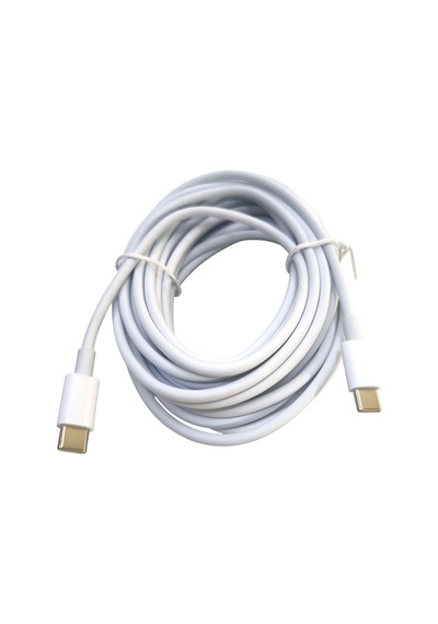 Type C To Type C Şarj Va Data Kablosu Usb C Beyaz Kablo 5m