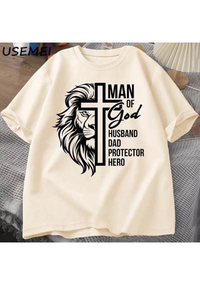 Flood Of Style Adam Tanrı T Shirt Kadın Hıristiyan Baba T-shirt Koca Babalar Günü Tshirt Rahat Pamuk Kısa Ko Haki
