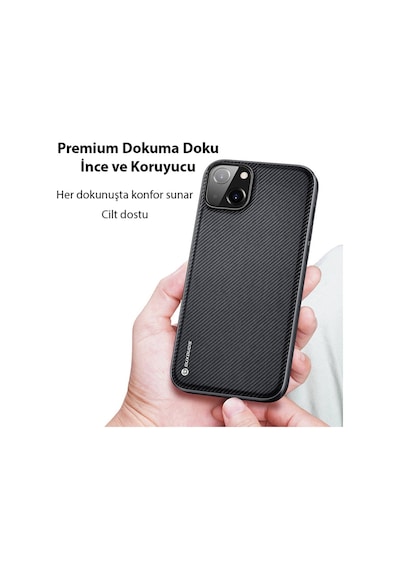Dux Ducis Fino Serisi Apple Uyumlu iPhone 14 Premium Dokuma Silikon Kilif 561080488