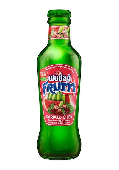 Uludağ Frutti Karpuz Çilek Aromalı Maden Suyu 200 Ml X 24 Adet