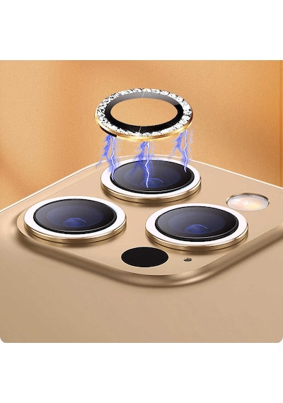 Apple Uyumlu iPhone 13 Pro Max Zore Cl-06 Kamera Lens Koruyucu Mavi