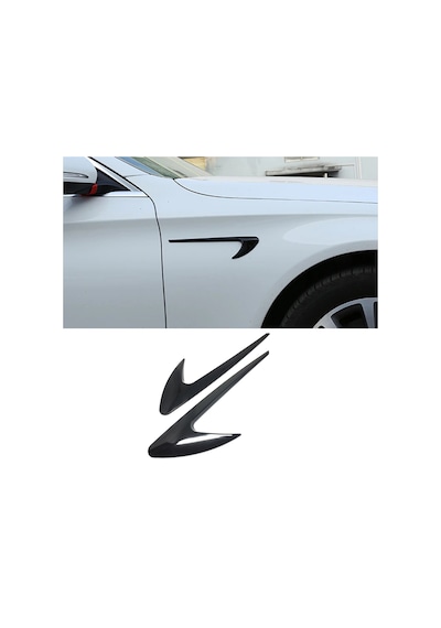 Mercedes Tip Çamurluk Havalandırma Venti Uzun Parlak Siyah Nkt84