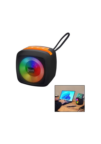 Mikado Md-29bt Kablosuz Hoparlör Ve Speaker Taşınabilir 1200mah Pil Ve 5w 10 Mt Menzil Siyah Işıklı