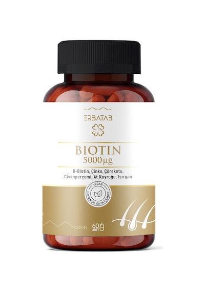 Erbatab Biotin Takviye Edici Gıda 60 Kapsül