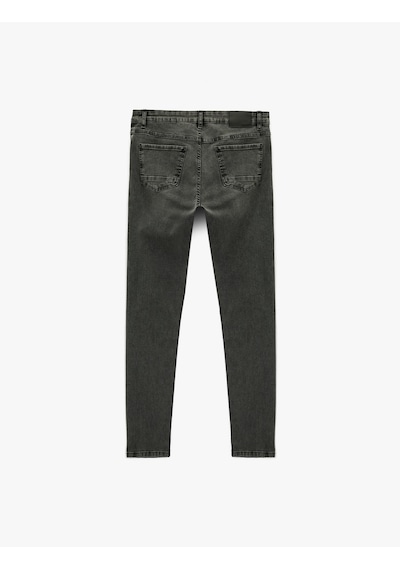 Koton Normal Bel Pamuklu Skinny Fit Jean Pantolon - Michael Jean Gri 6wam40048nd Gri