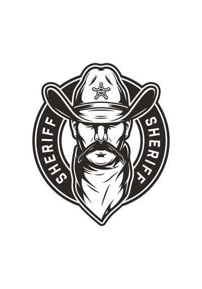 Sheriff Cowboy Kovboy Sticker 01887
