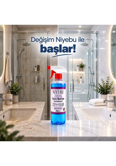 Niyebu Banyo Temizleyici Lavanta Yağlı Kireç Pas Sökücü 600ml- 12'li Paket