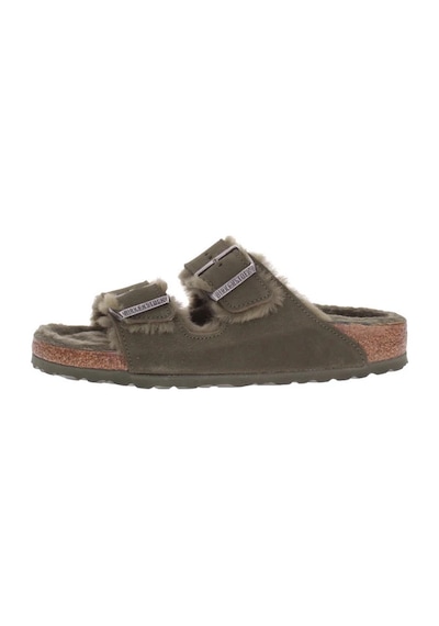 Birkenstock Arizona Vl Fell Laf Kadın Sandalet 1025687 Haki