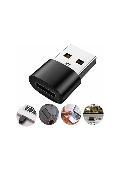 Ads-613 Usb 3.1 To Type-c 10 Gbps Gen2 Yüksek Hızlı Data Şarj Çevirici Dönüştürücü Adaptör Siya