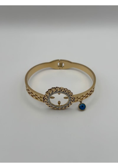 Arnes Jewelry Çelik Çeyrek Altın Takılabilen Kelepçe Ar243nes Gold