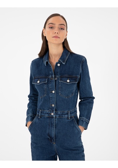 Pierre Cardin Kadın Mavi Tulum Jean 50293814-vr036