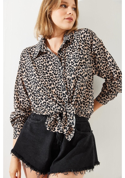 Shade Kadın Leopar Desenli Gömlek Mbms008 60501008 - Leopar