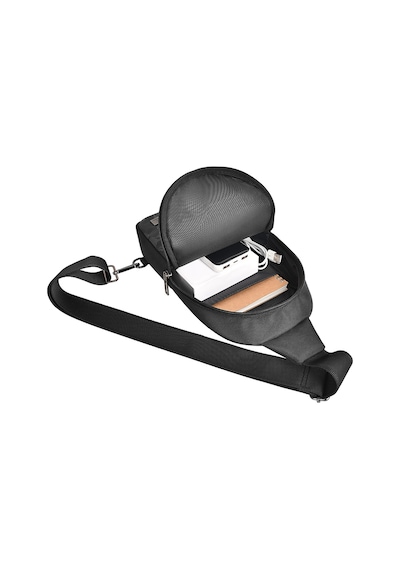 Wiwu Salem Serisi Crossbody Su Geçirmez Polyester Kumaş Omuz Askılı Çapraz Vücut Çantası Siyah