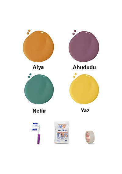 Bi Boya Geometrik Duvar Boyama Set 10 - 1 L