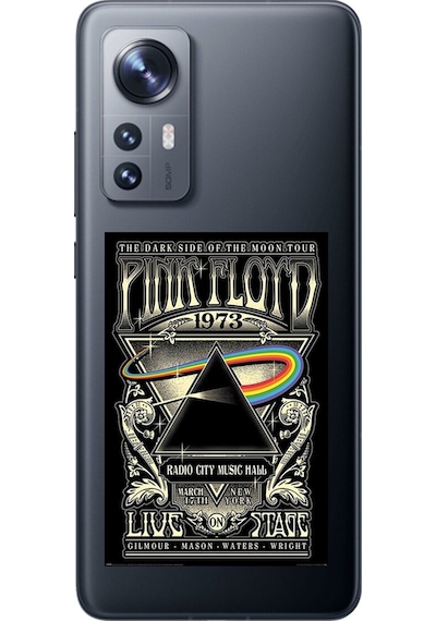 Xiaomi Mi 12 Uyumlu Şeffaf Kılıf Pink Floyd Tasarımlı
