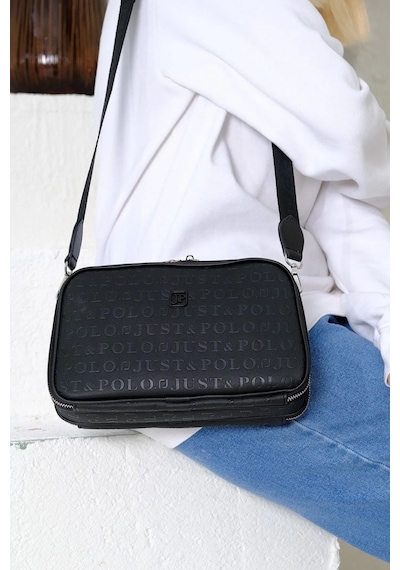 Just Polo Kadın Yeni Sezon Gofraj Baskılı Omuz Çantası 232053mh Siyah 54794446