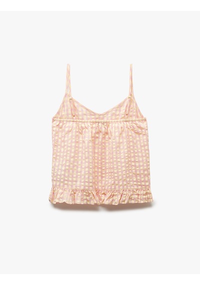 Koton Rahat Kalıp V Yaka Pötikareli Askılı Fırfırlı Pijama Üstü Pembe Desenli 5slk90019mw Pembe Desenli Koton Rahat Kalıp V Yaka Pötikareli Askılı Fırfırlı Pijama Üstü Pembe Desenli 5slk90019mw Pembe Desenli