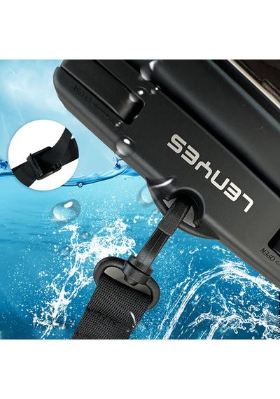 Universal Su Geçirmez Kılıf Lenyes Wb2002 Ip68 Sertifikalı Bıyun Askılı Max 6.7 İnç Siyah