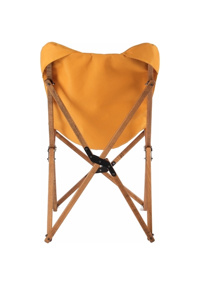 Bag The Joy Ahşap Kahverengi İskelet - Hardal Kılıf Sandalye Hardal