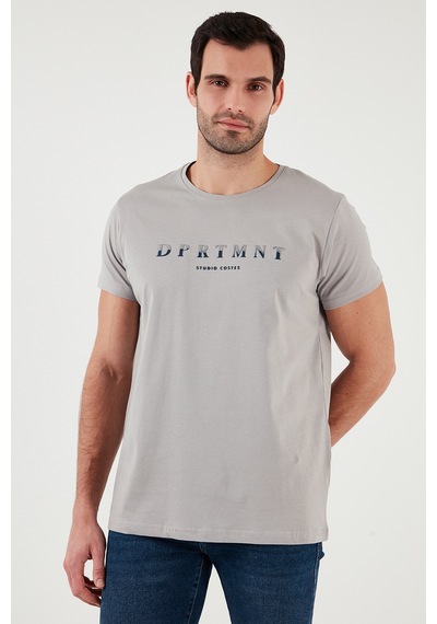 Buratti Baskılı Bisiklet Yaka Pamuklu Slim Fit Erkek T Shirt 541Dprtmnt24 Açık Gri Buratti Baskılı Bisiklet Yaka Pamuklu Slim Fit Erkek T Shirt 541Dprtmnt24 Açık Gri