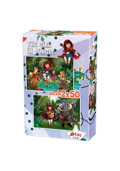 Star Puzzle 2x50 Parça Çocuk Puzzle - Ormandaki Kız 1 Adet