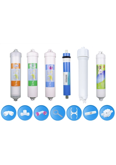 Su Arıtma Cihazı Membranlı İnline 5'li Filtre Set Ve Kit