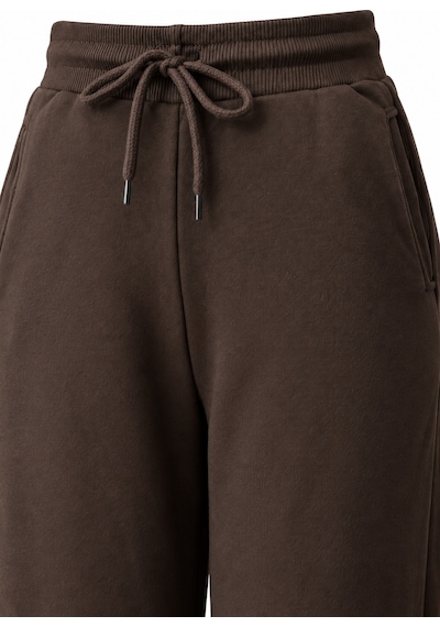 Mixray 2247 Kadın Stoperli Bağcıklı Geniş Paça Pantolon Kahve