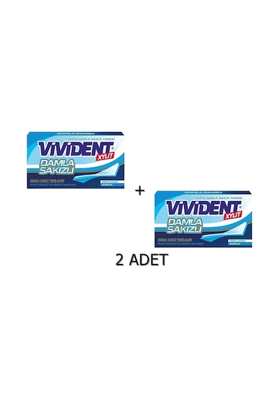 Vivident Xylıt Damla Sakızı Aromalı Şekersiz Tatlandırıcılı Şerit Sakız 2 x 26 G