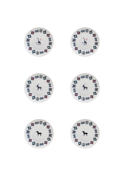 Porser Porselen Hitit Servis Tabağı Takımı 26cm 6 Parça Tvl6srvprs1241 Çok Renkli