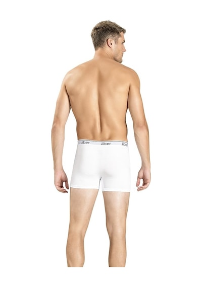 Jiber Erkek Beyaz Pamuklu Likralı 6'Lı Boxer 156