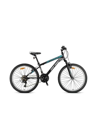 Geroni Mars - 24" Mtb - 13' - 21 Vites - V.b - Mat Siyah-gri/turkuaz Siyah Turkuaz