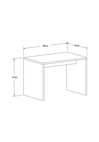 Rio Dikdörtgen Sehpa - Açık Ceviz Tori 60x43x40 Cm Gxyxd