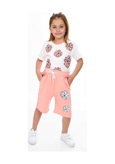My Kids Wear Şık Şortlu Alt Üst Takım Pudra