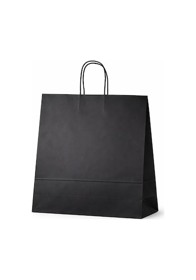 Elit Burgu Saplı Kraft Çanta Mavi Fsc Sertifikalı Kağıt Poşet Butik Hediye Torbası 36x12x41 Cm 25li