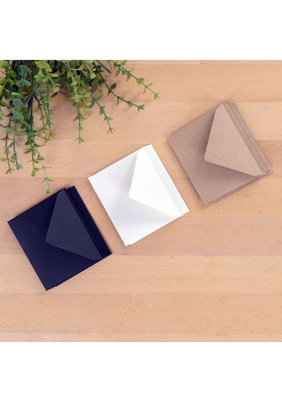 Bimotif Minik Zarf Seti, 7x9 Cm 15 Adet Kraft-krem-siyah
