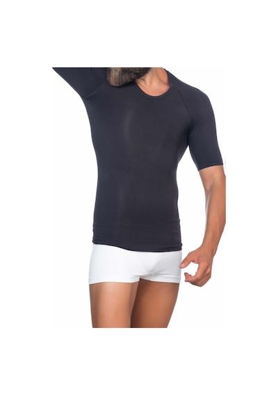 Moon Wear Siyah Mı Emay E1010 Yarım Kol Erkek Korse Atlet Siyah